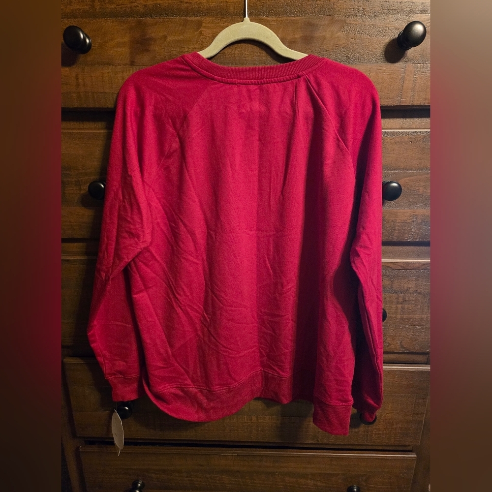 Michael Kors Red MK Logo Crew Neck Sweatshirt. NWT - Picture 5 of 5